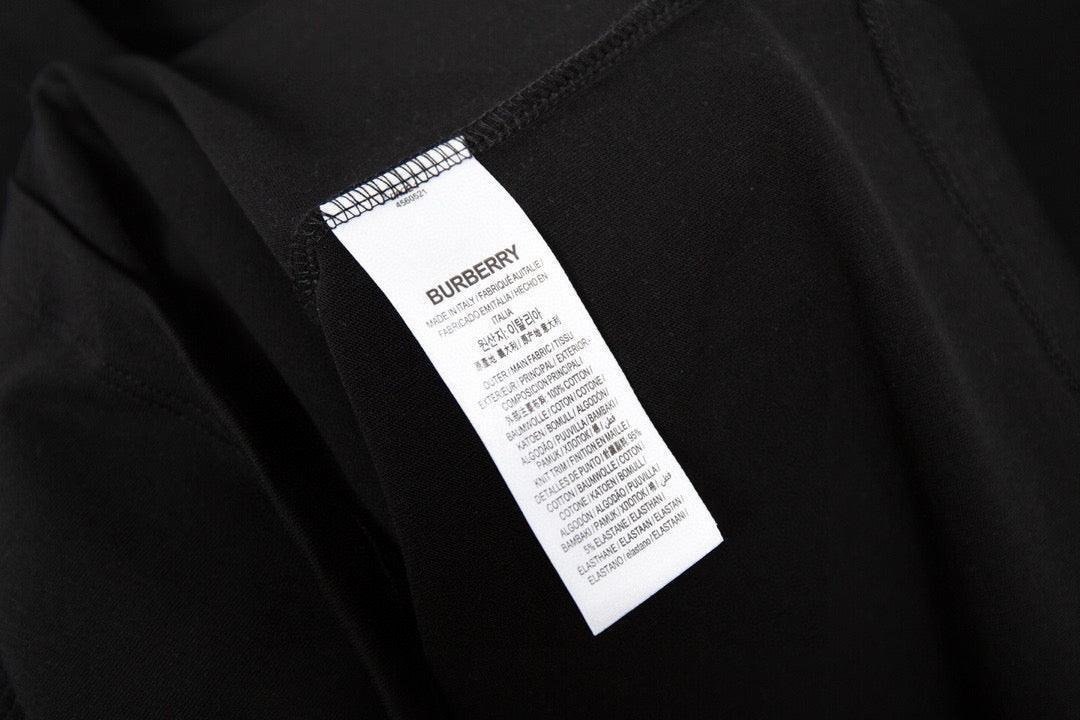 Burberry T-Shirt Without Collar 'Black & Beige' - Banlieue91