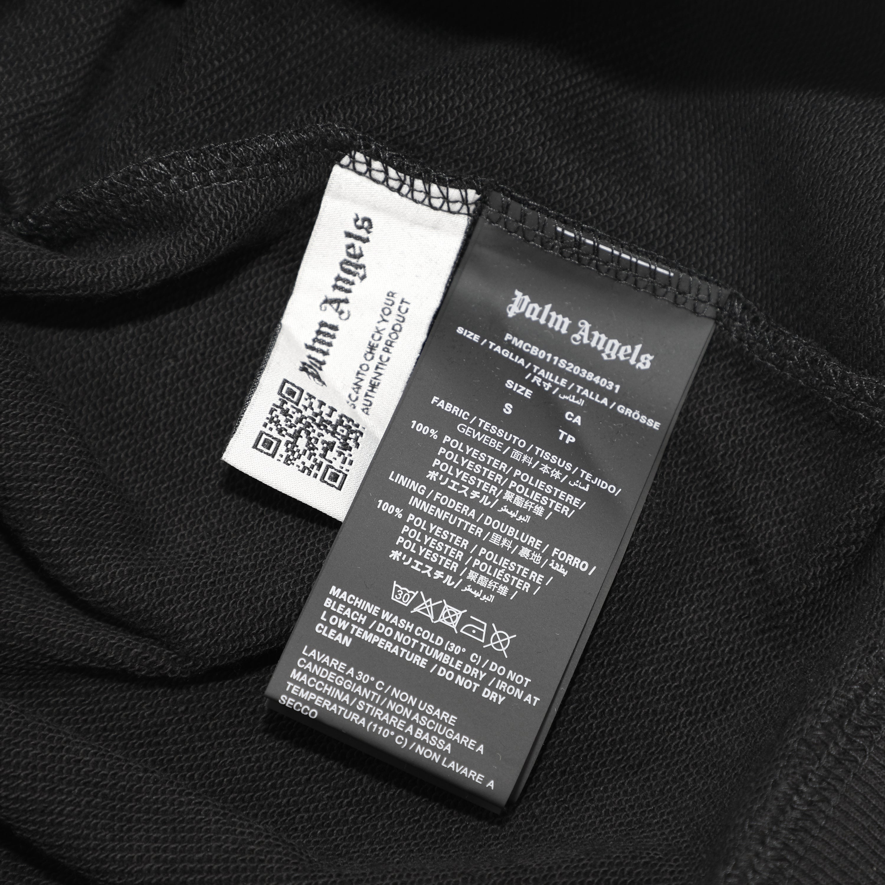 Palm Angels Logo-Print Sweatshirt Black/White - Banlieue91 -
