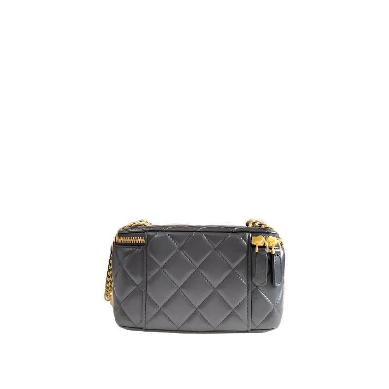Chanel coco love long vanity case denim Camelia blue SHW - Banlieue91