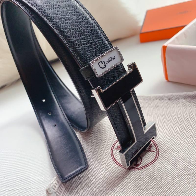 Hermes Men Black Buckle Belt 'Black' - Banlieue91