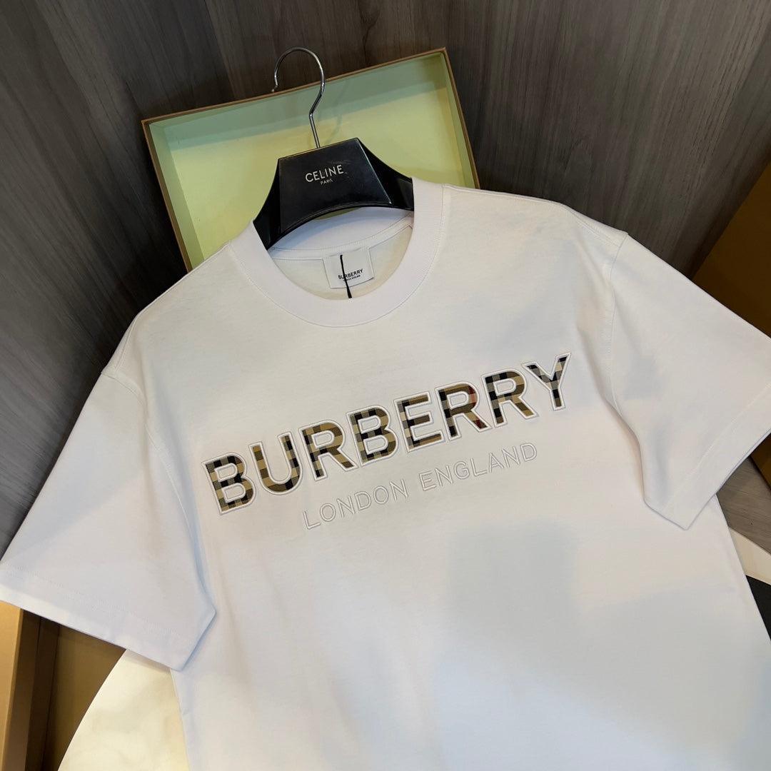 Burberry T-Shirt Without Collar 'White & Gold' - Banlieue91