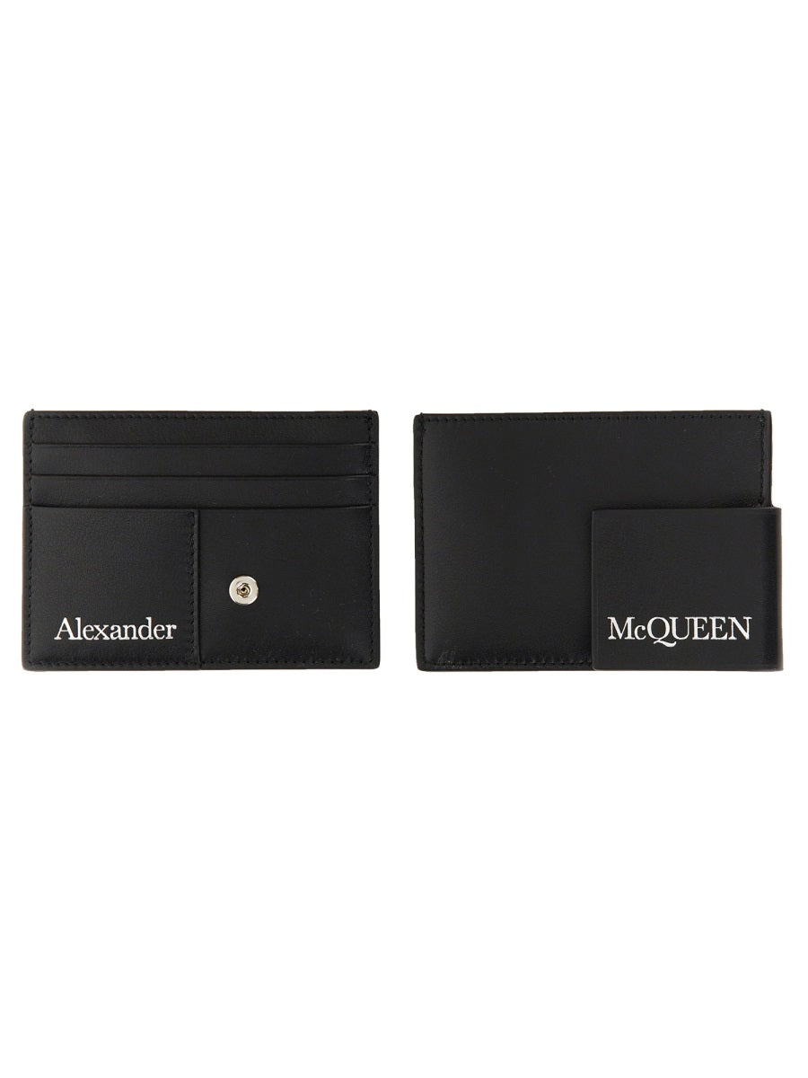 ALEXANDER MCQUEEN Mini Card Holder with Front Logo Print - Banlieue91 -