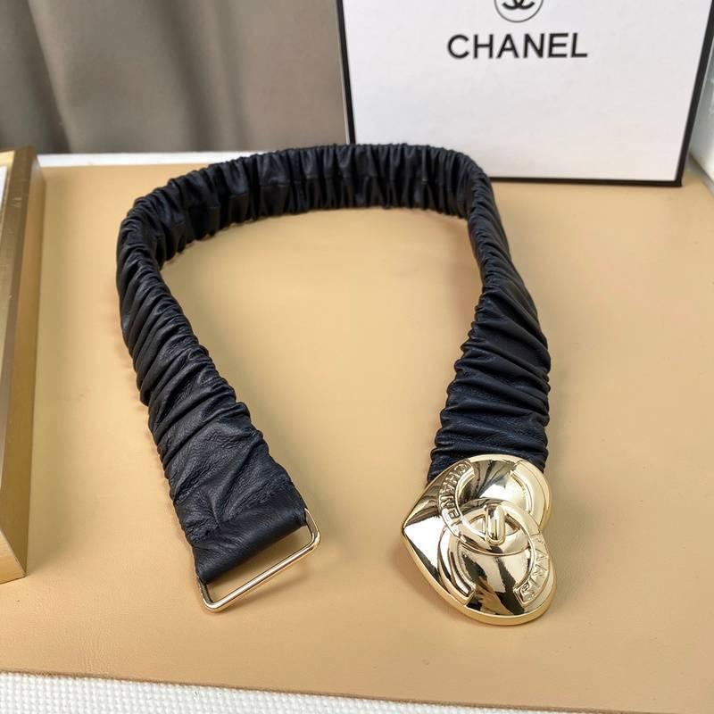 Chanel Calfskin CC Heart Coco In Love Women Belt 'Black' - Banlieue91