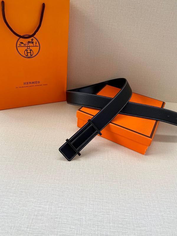 Hermes Men Black Buckle Belt 'Black' - Banlieue91