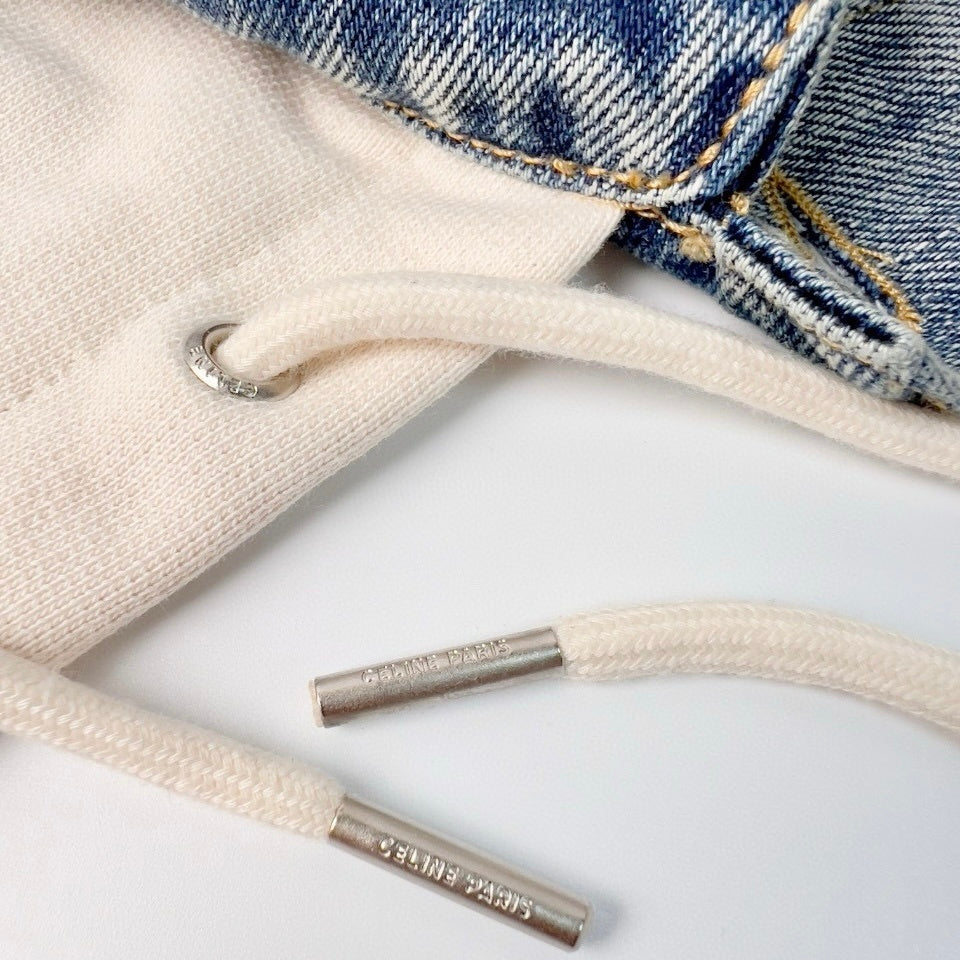 CELINE Washed Grey Denim Jacket – Casual Single-Breasted - Banlieue91 -