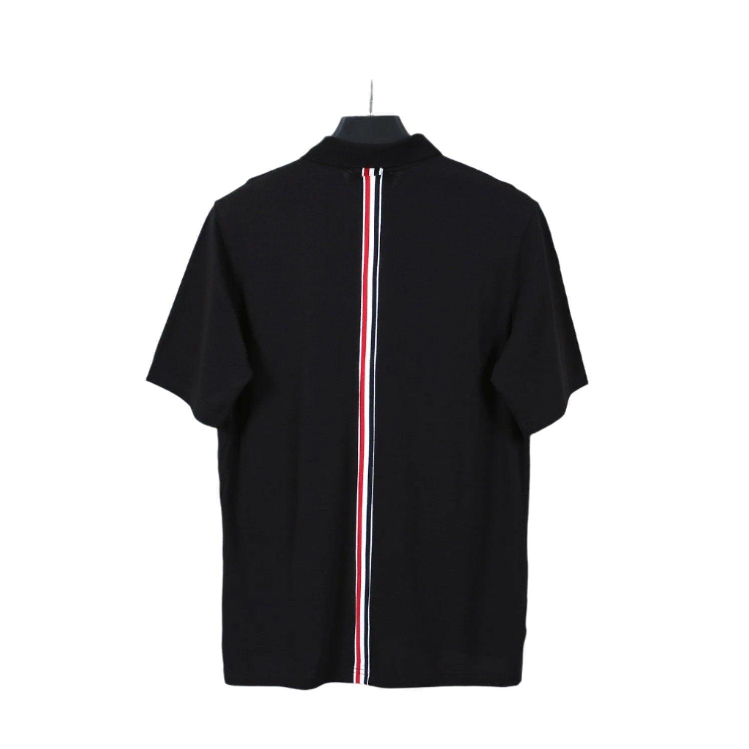 Thom Browne Black T-Shirt with Collar - Banlieue91