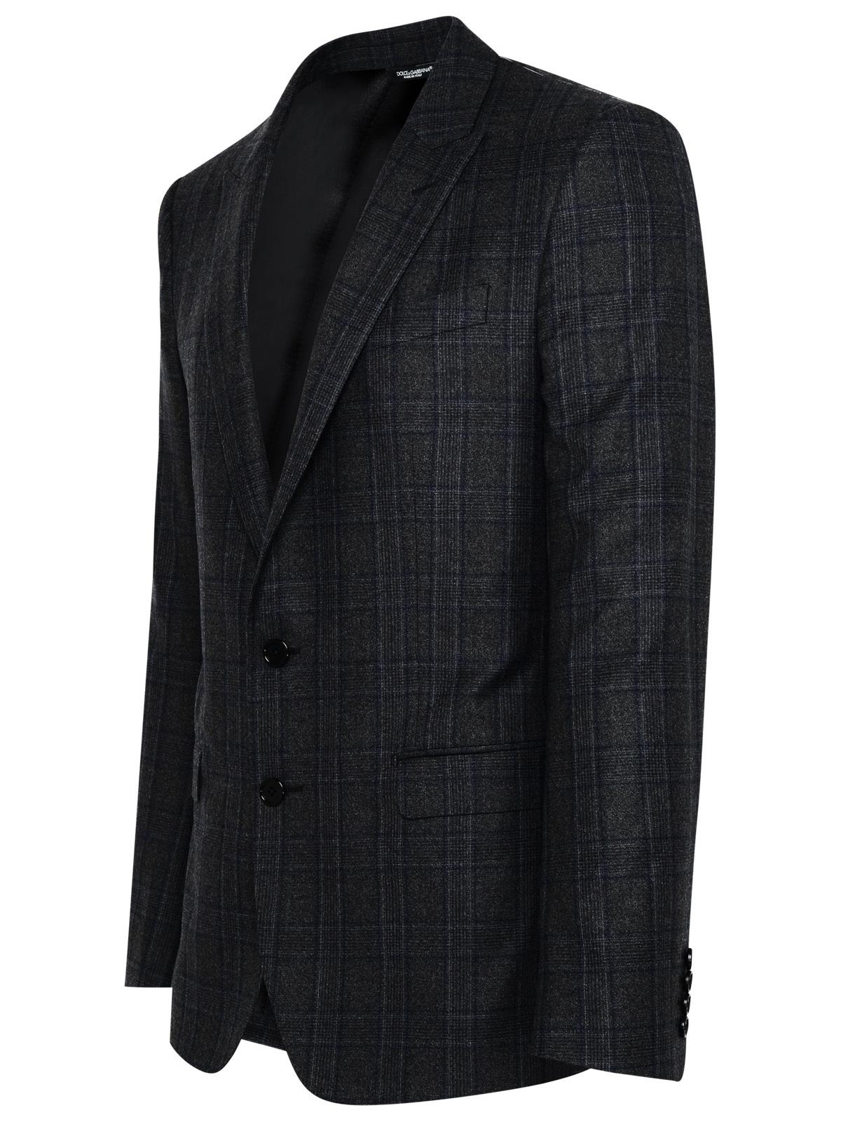 Dolce & Gabbana Blazer In Grey Virgin Wool - Banlieue91 -