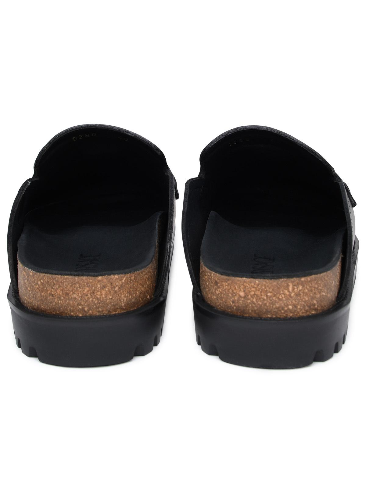 Versace Black Lear Slippers - Banlieue91 -