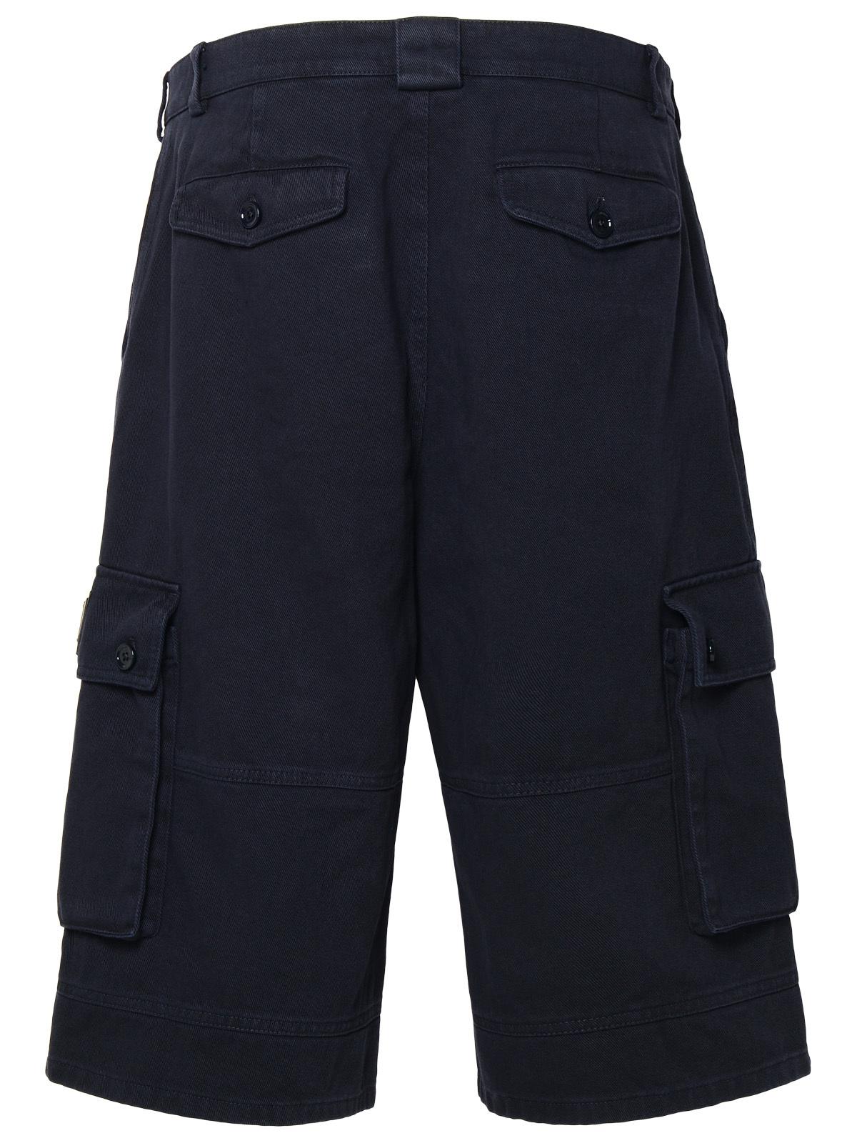 Dolce & Gabbana Blue Cotton Cargo Bermuda Shorts - Banlieue91 -