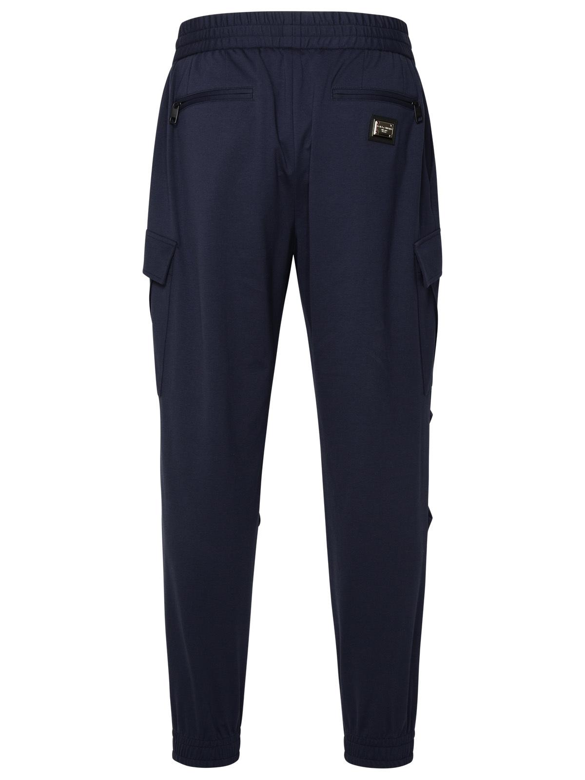 Dolce & Gabbana Blue Cotton Blend Pants - Banlieue91 -