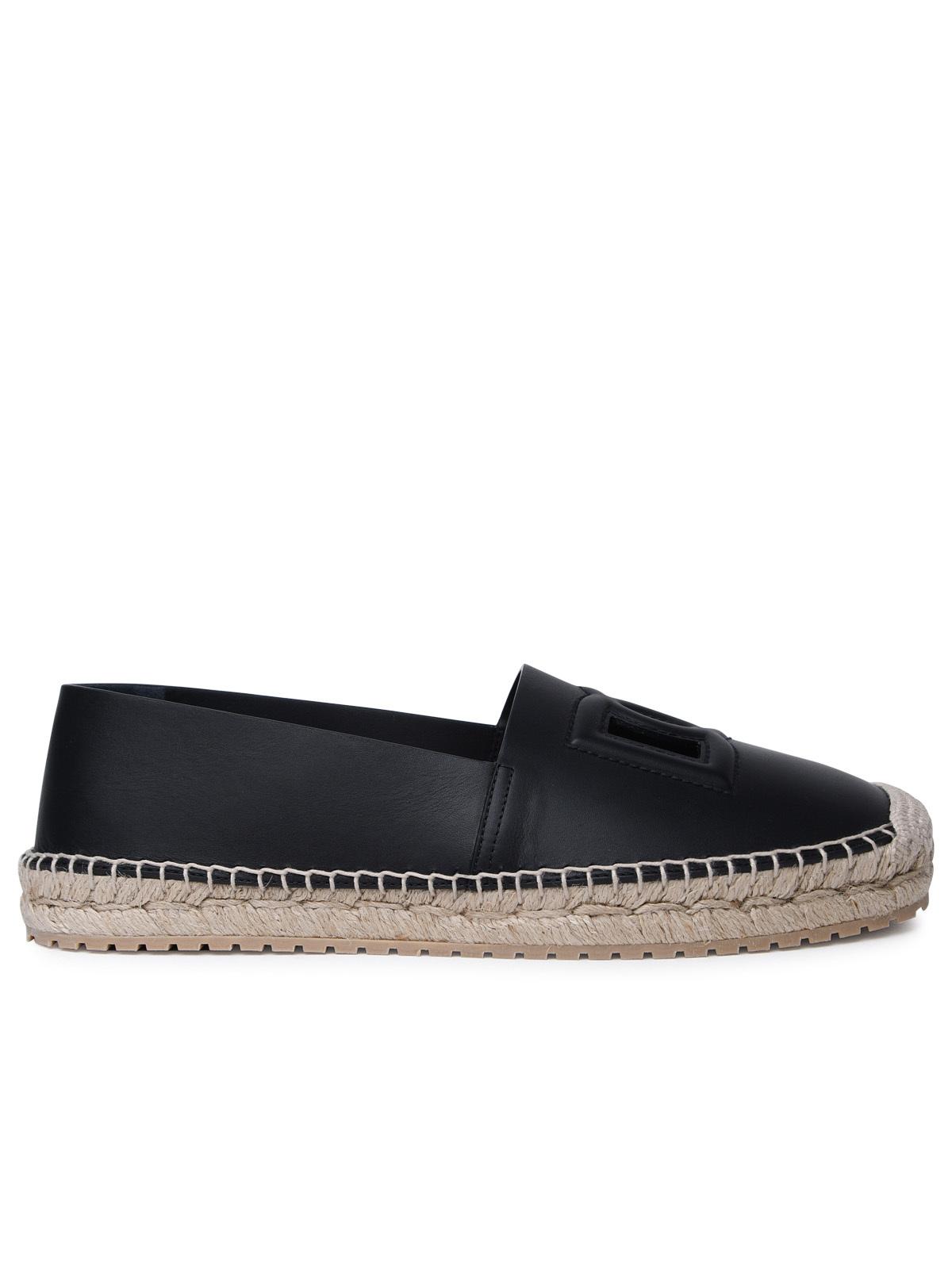 Dolce & Gabbana Black Lear Espadrilles - Banlieue91 -