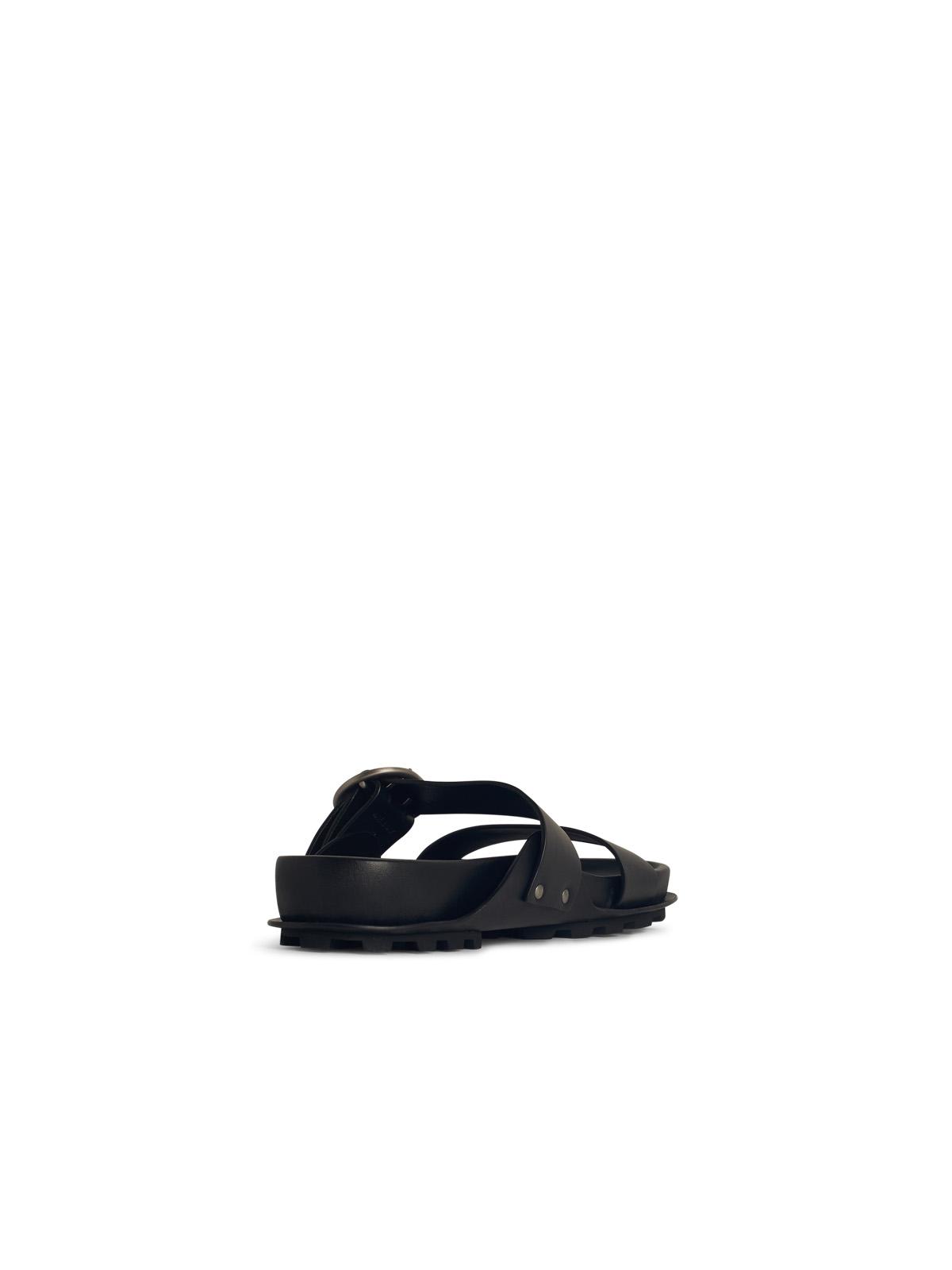 Jil Sander Black Lear Slippers - Banlieue91 -