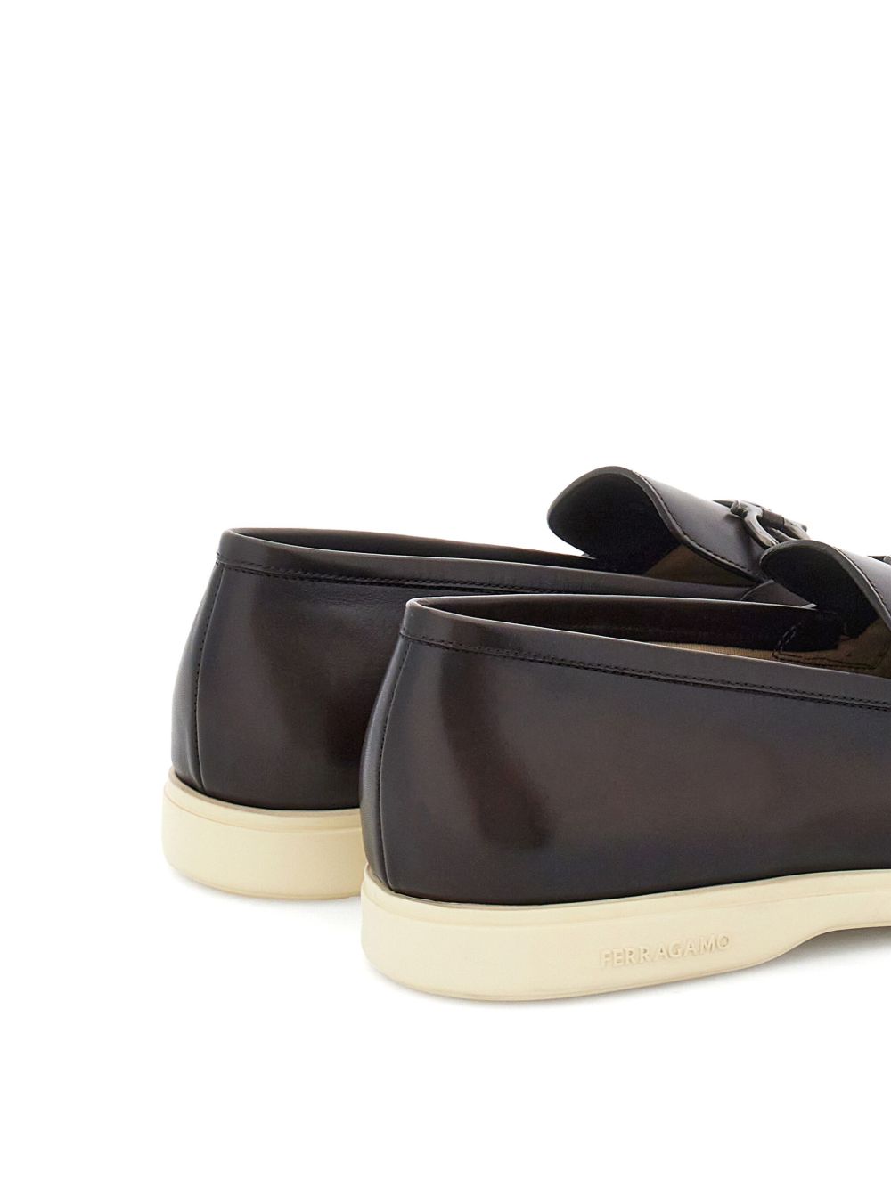 Ferragamo Leather Buckle Loafers - Men's Slip-On Style - Banlieue91 -