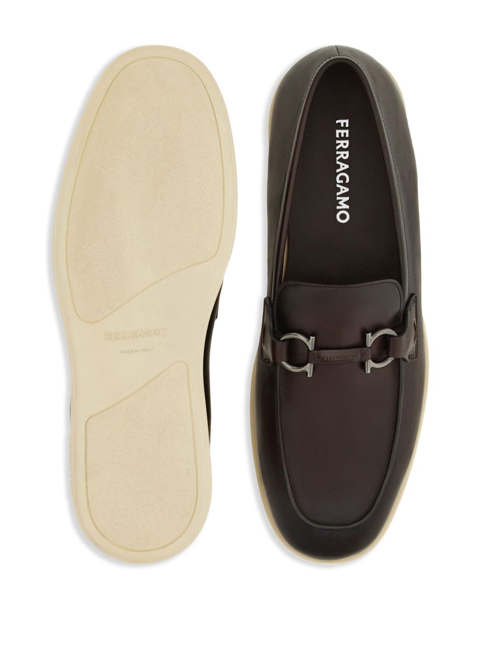 Ferragamo Leather Buckle Loafers - Men's Slip-On Style - Banlieue91 -