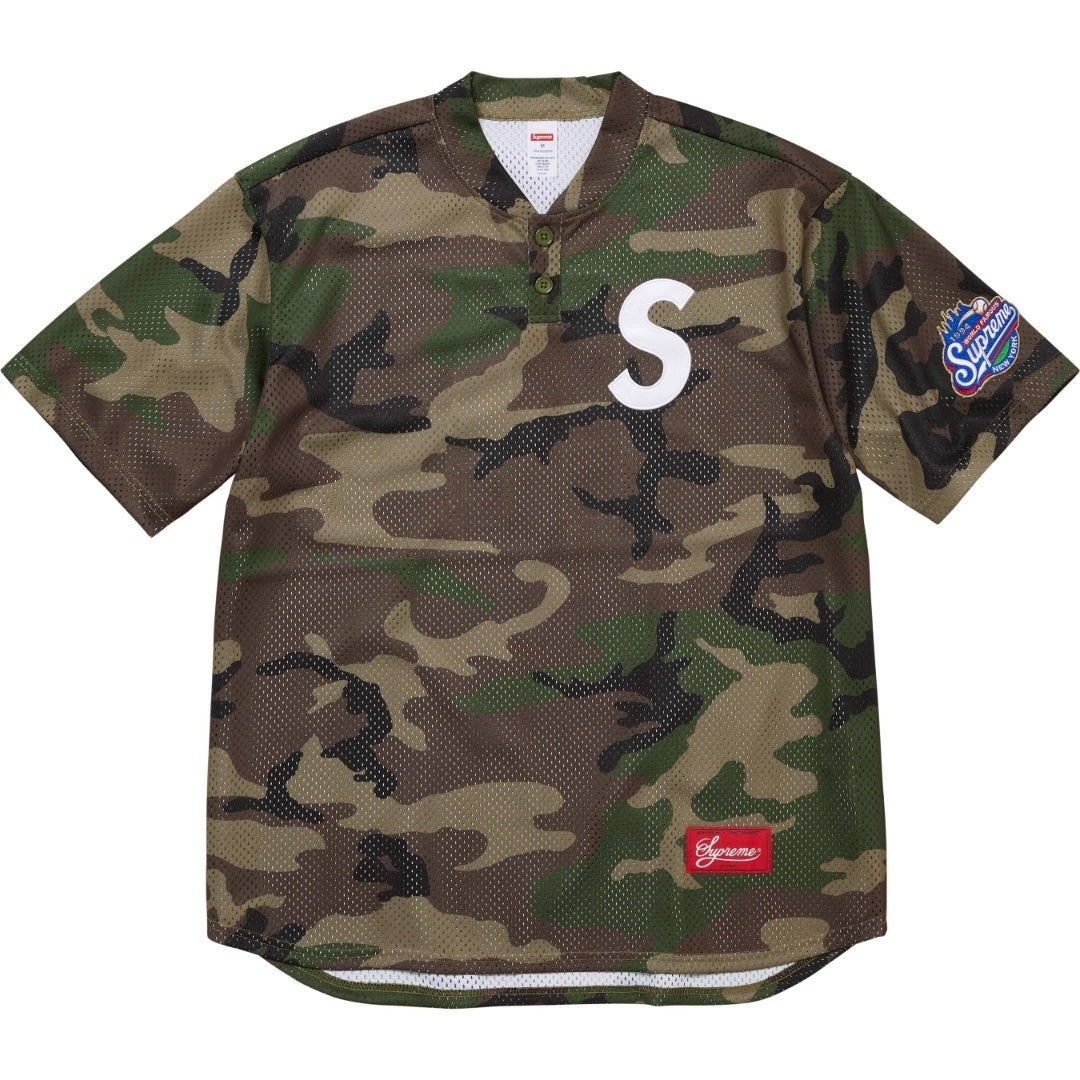 Supreme S Logo Baseball Henley - Banlieue91 -