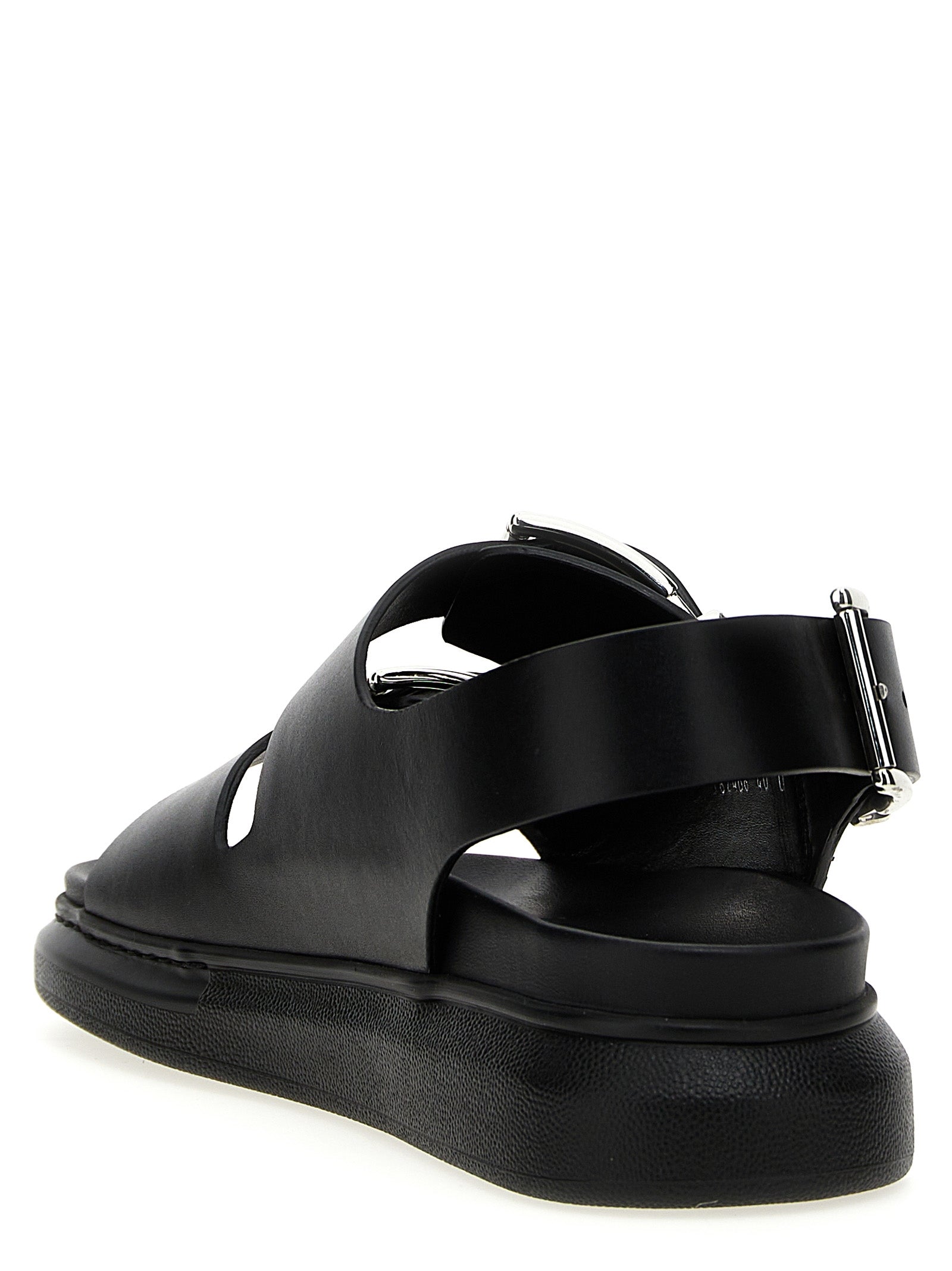 Alexander Mcqueen Buckle Leather Sandals - Banlieue91 -
