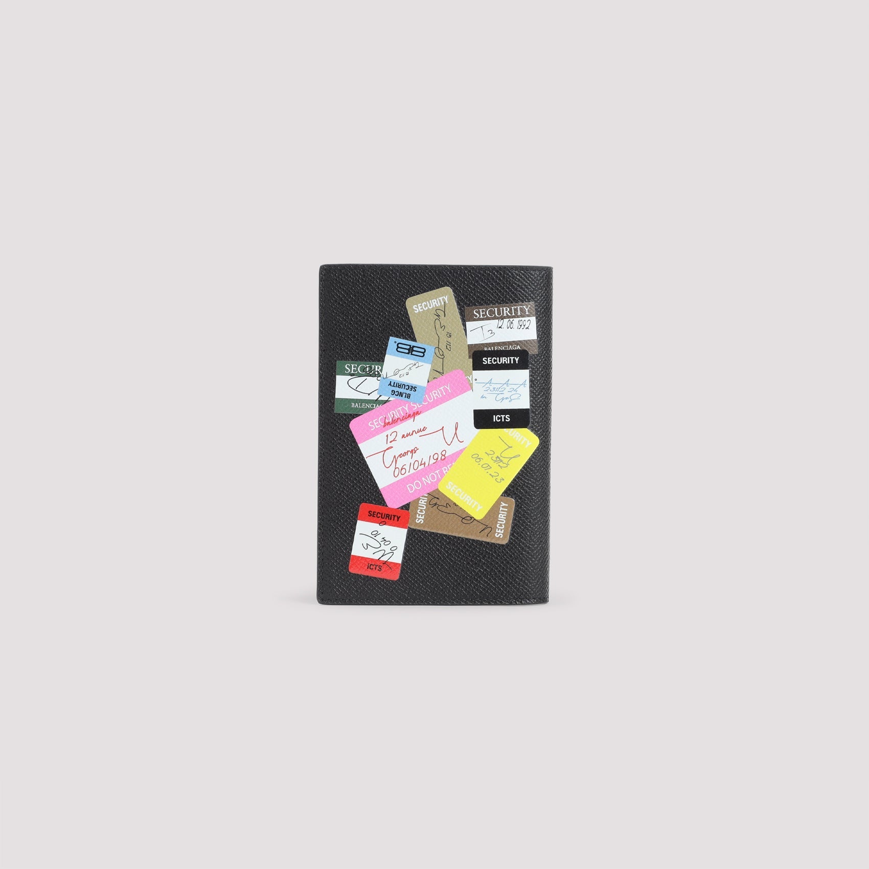 BALENCIAGA Leather Passport Holder with Multicolor Accent - Banlieue91 -
