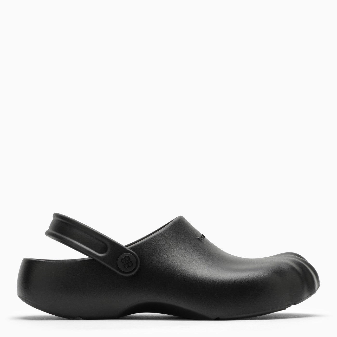 Balenciaga Black Rubber Slip On Sunday Molded - Banlieue91 -