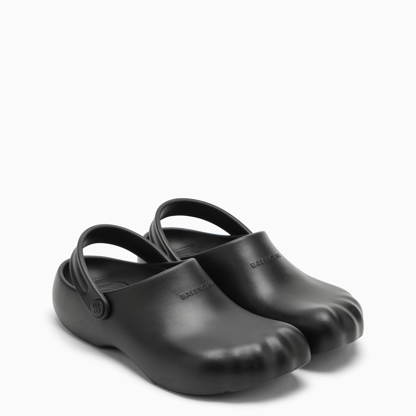 Balenciaga Black Rubber Slip On Sunday Molded - Banlieue91 -