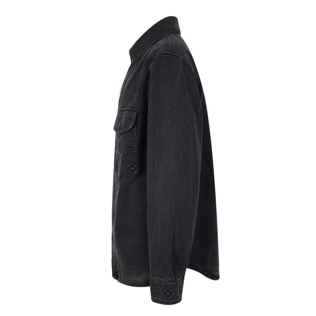 Louis Vuitton Denim Overshirt Black - Banlieue91