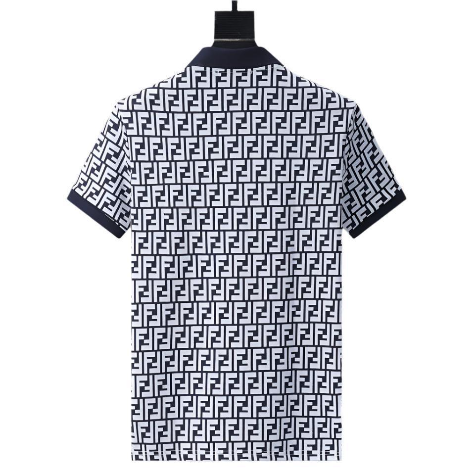 Fendi Navy T-Shirt With Collar - Banlieue91