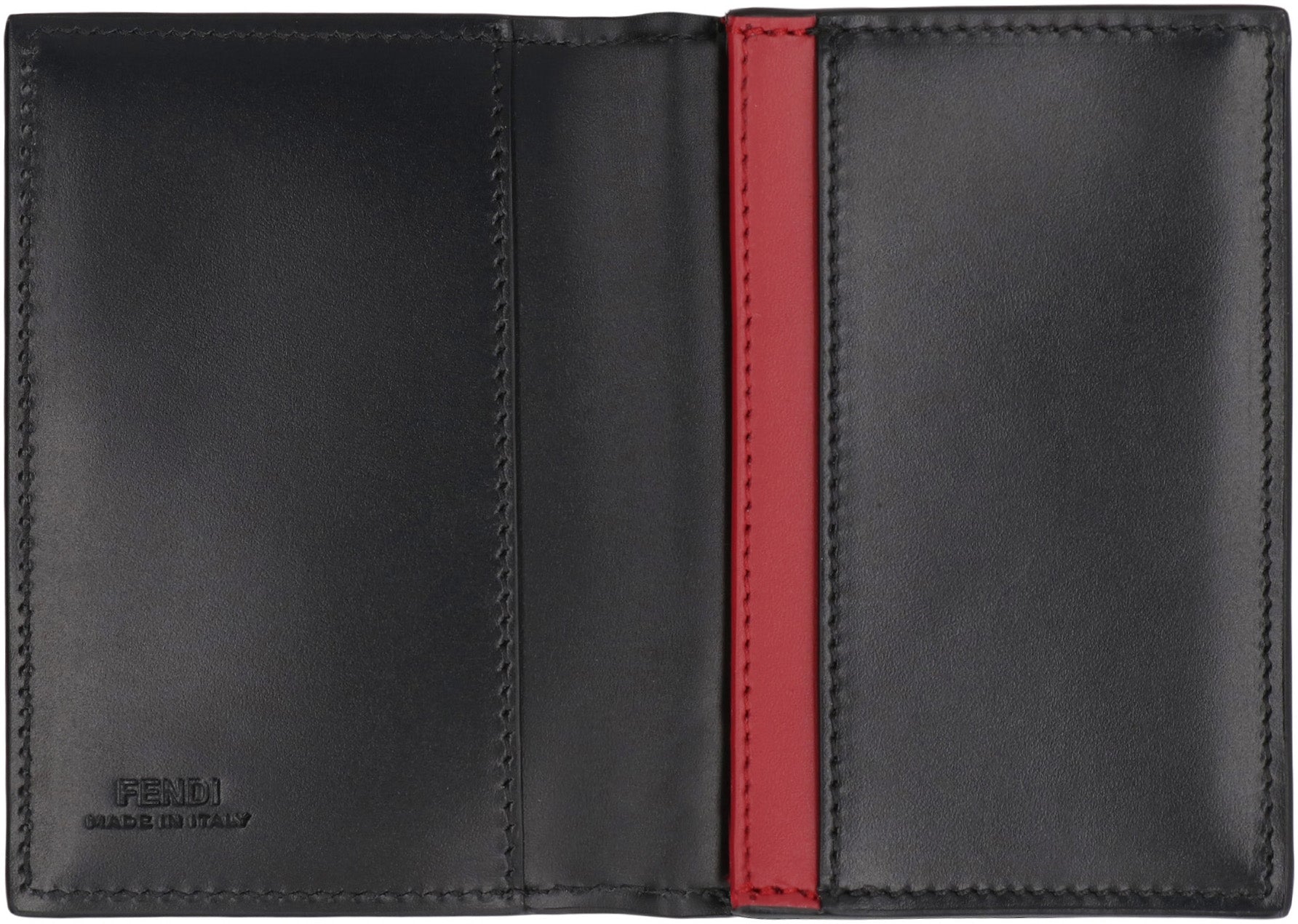 FENDI Leather Card Holder with FF Motif - 11 cm x 7.5 cm - Banlieue91 -