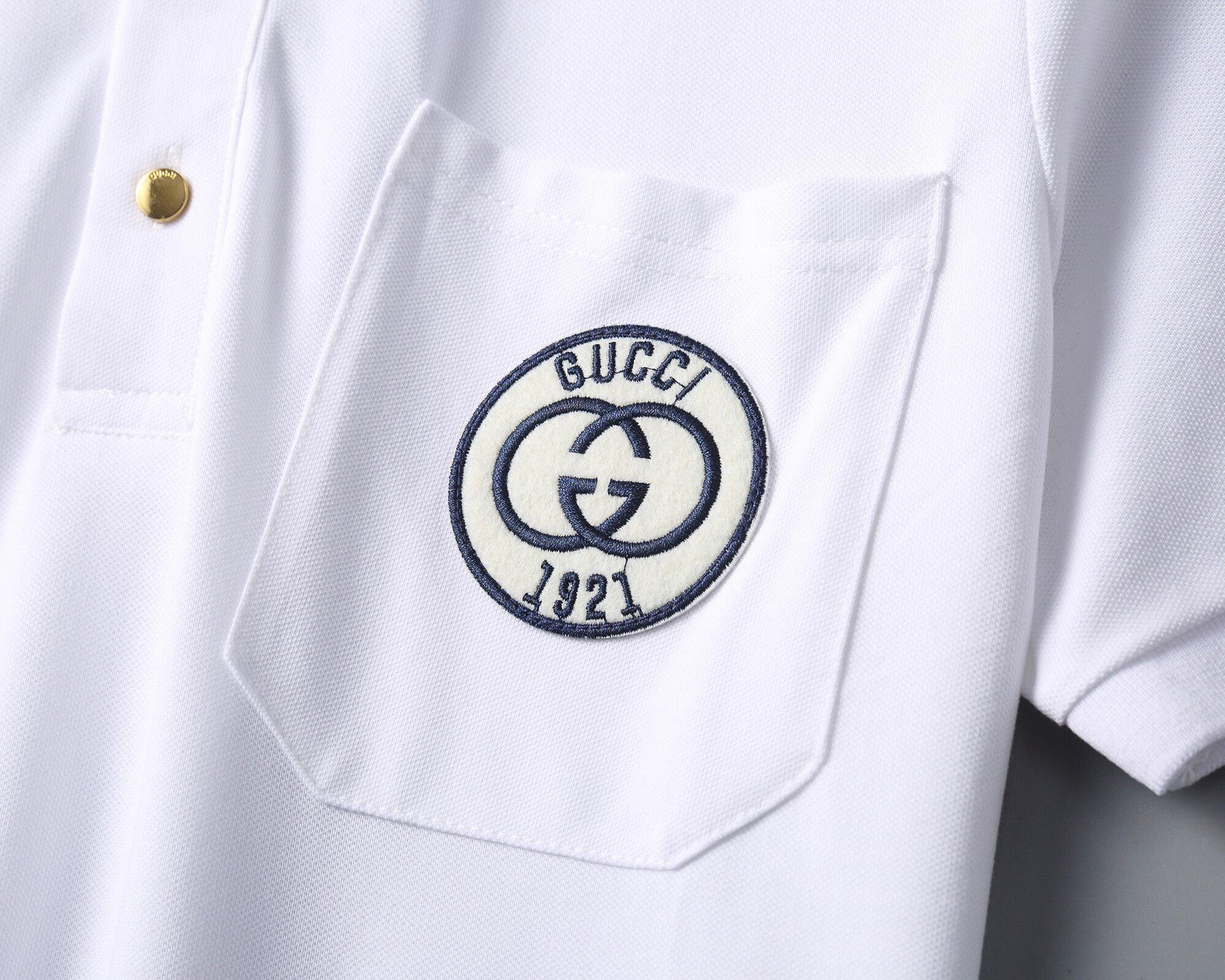 Gucci White T-shirt with a collar - Banlieue91