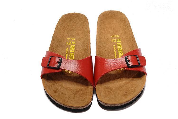 Birkenstock Women's Cherry Red Madrid Flat Sandals - Banlieue91
