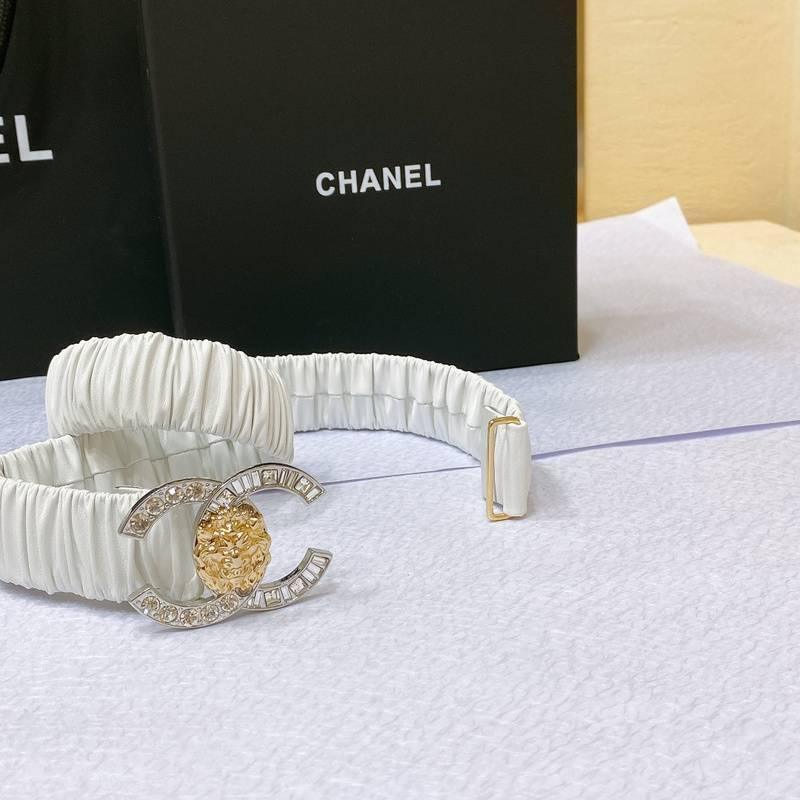 Chanel Leather Women’s Belt 'White' - Banlieue91