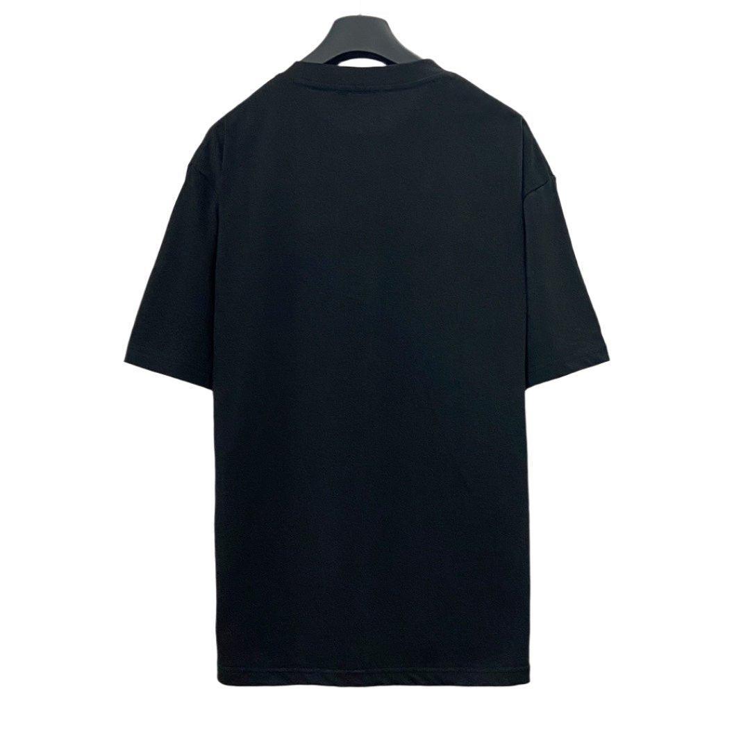 Balenciaga Black T-Shirt Without Collar - Banlieue91