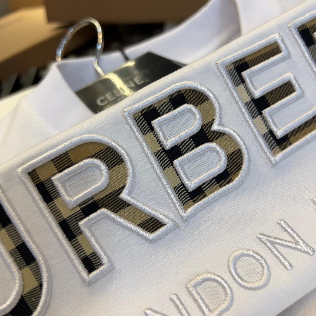 Burberry T-Shirt Without Collar 'White & Gold' - Banlieue91