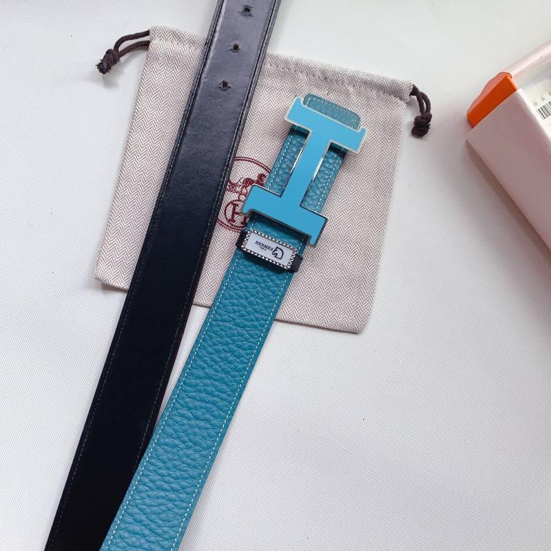 Hermes Men Blue Buckle Belt 'Blue' - Banlieue91