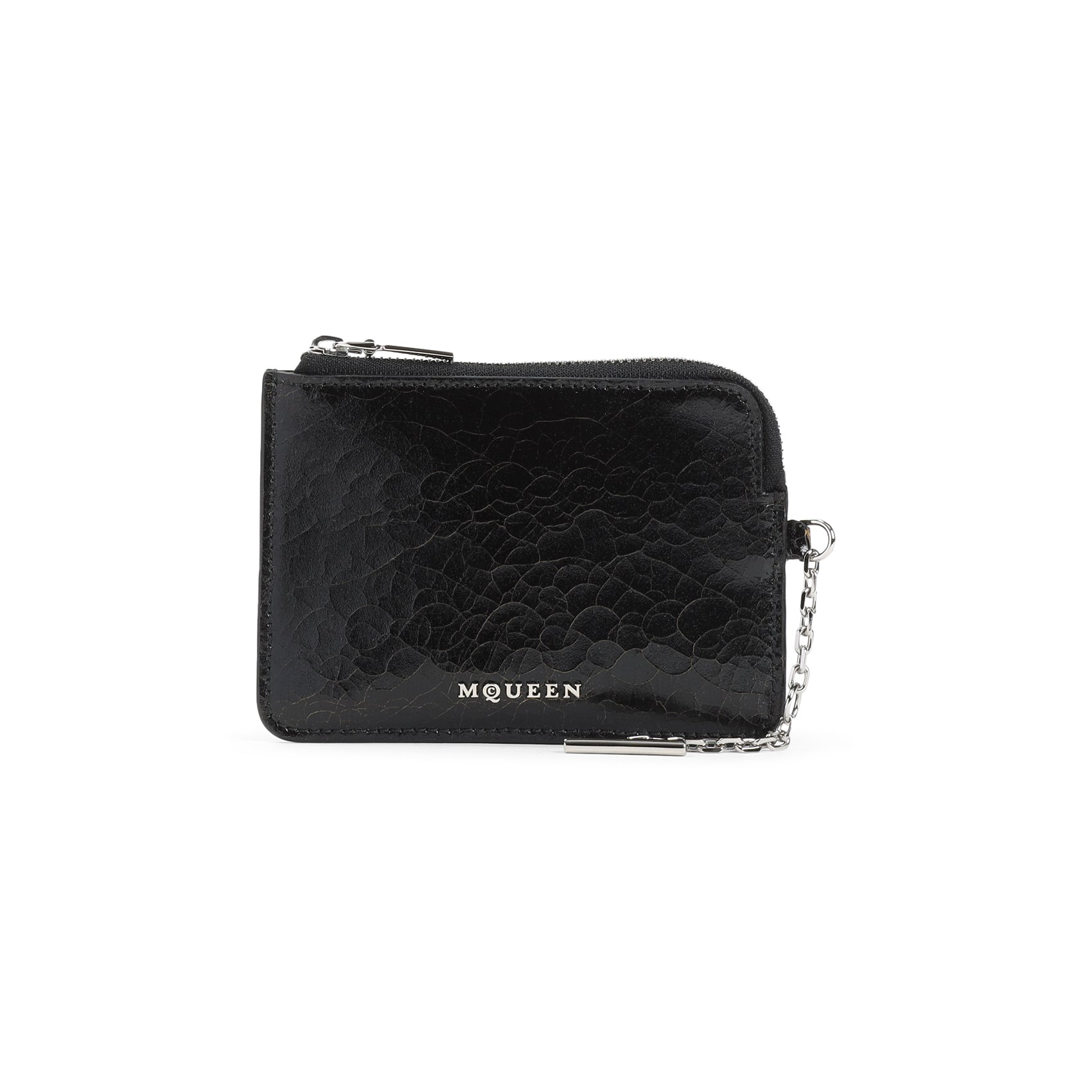 ALEXANDER MCQUEEN Mini Leather Card Holder with Sling Zip Coin Pouch - Banlieue91 -