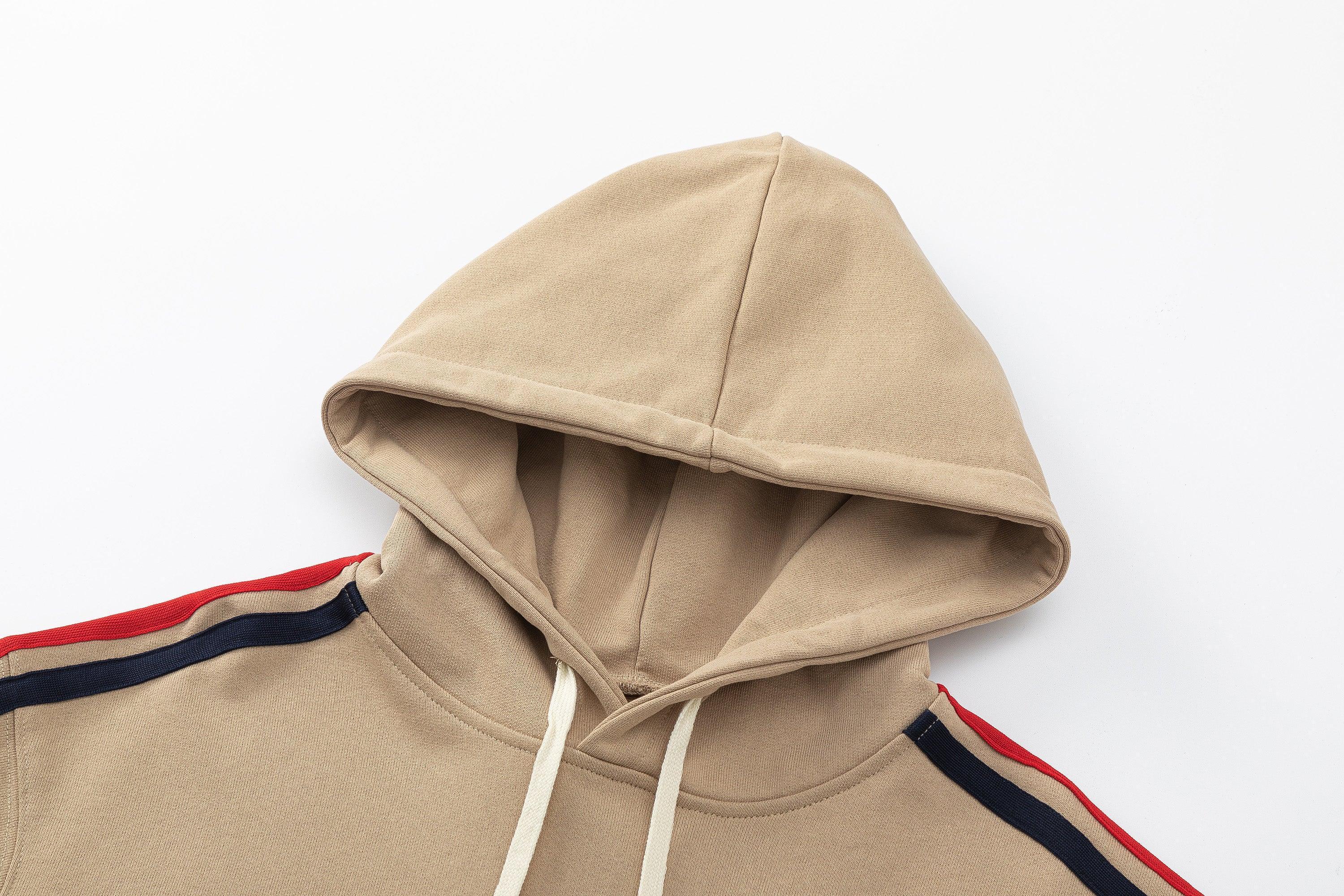 GUCCI Stripe-detail Gg Hoodie In Paste - Banlieue91