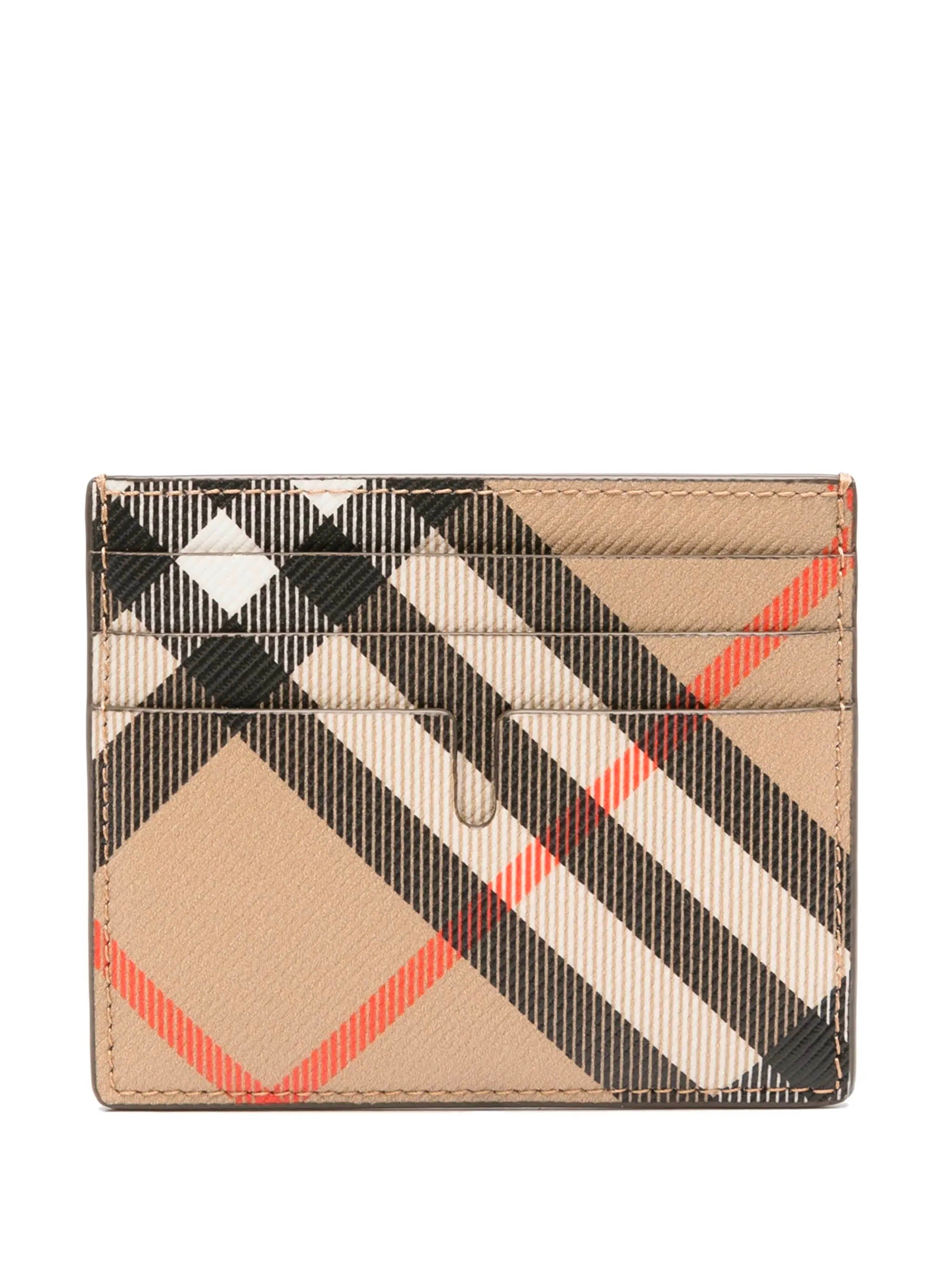 BURBERRY Mini Check Credit Card Holder - Banlieue91 -