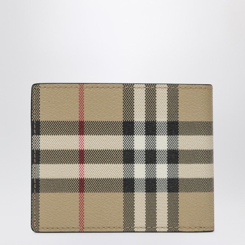 BURBERRY Bi-Fold Wallet with Check Pattern - Banlieue91 -