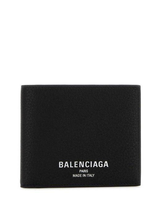 BALENCIAGA Mini Bifold Wallet with Logo Print - Banlieue91 -