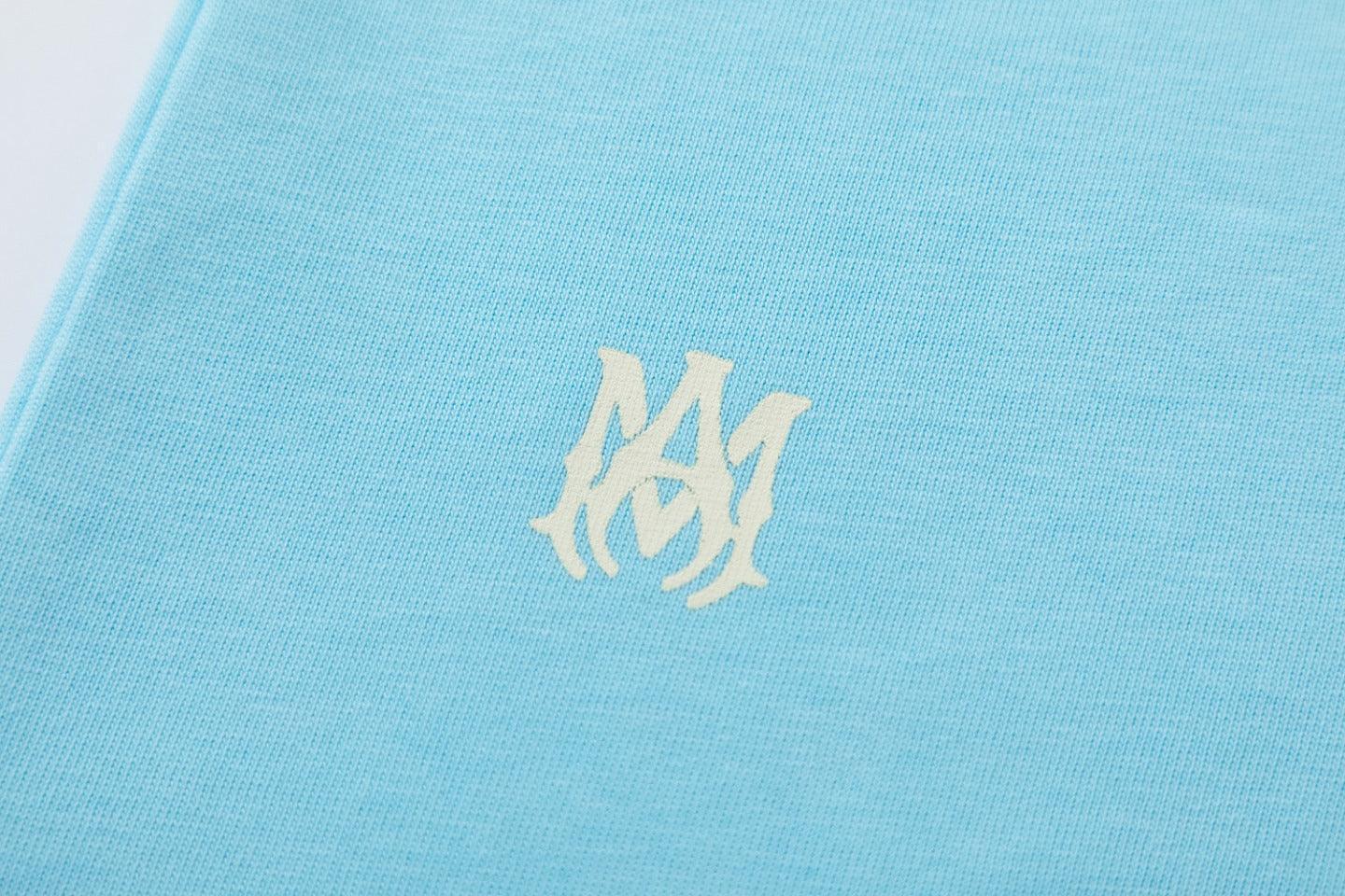 Amiri 23 Blue T-Shirt Without Collar - Banlieue91