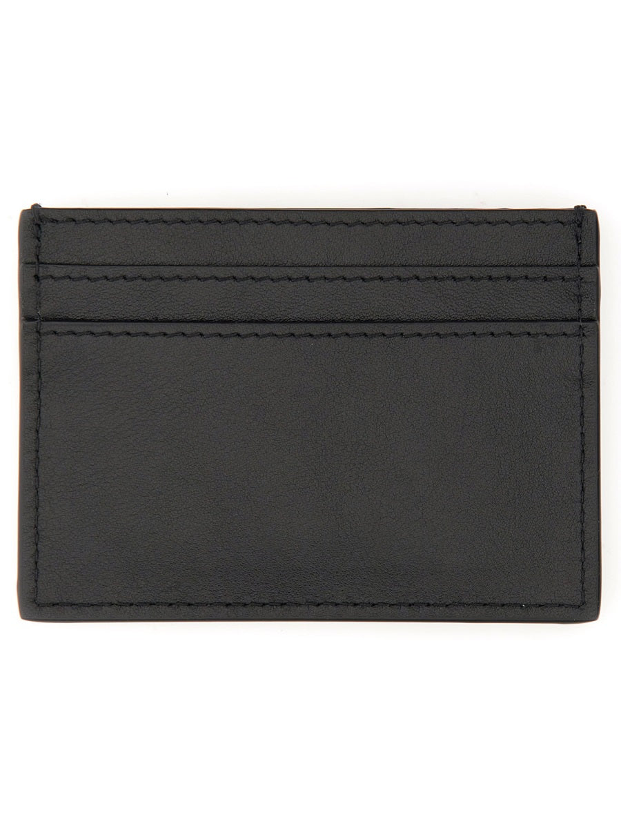 MOSCHINO COUTURE Mini Couture Card Holder with Logo - Dimensions: H 7 CM X L 10 CM - Banlieue91 -