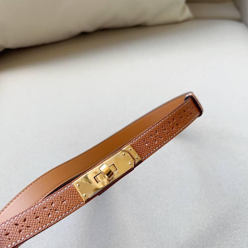 Hermes Men Gold Buckle Belt 'Brown' - Banlieue91