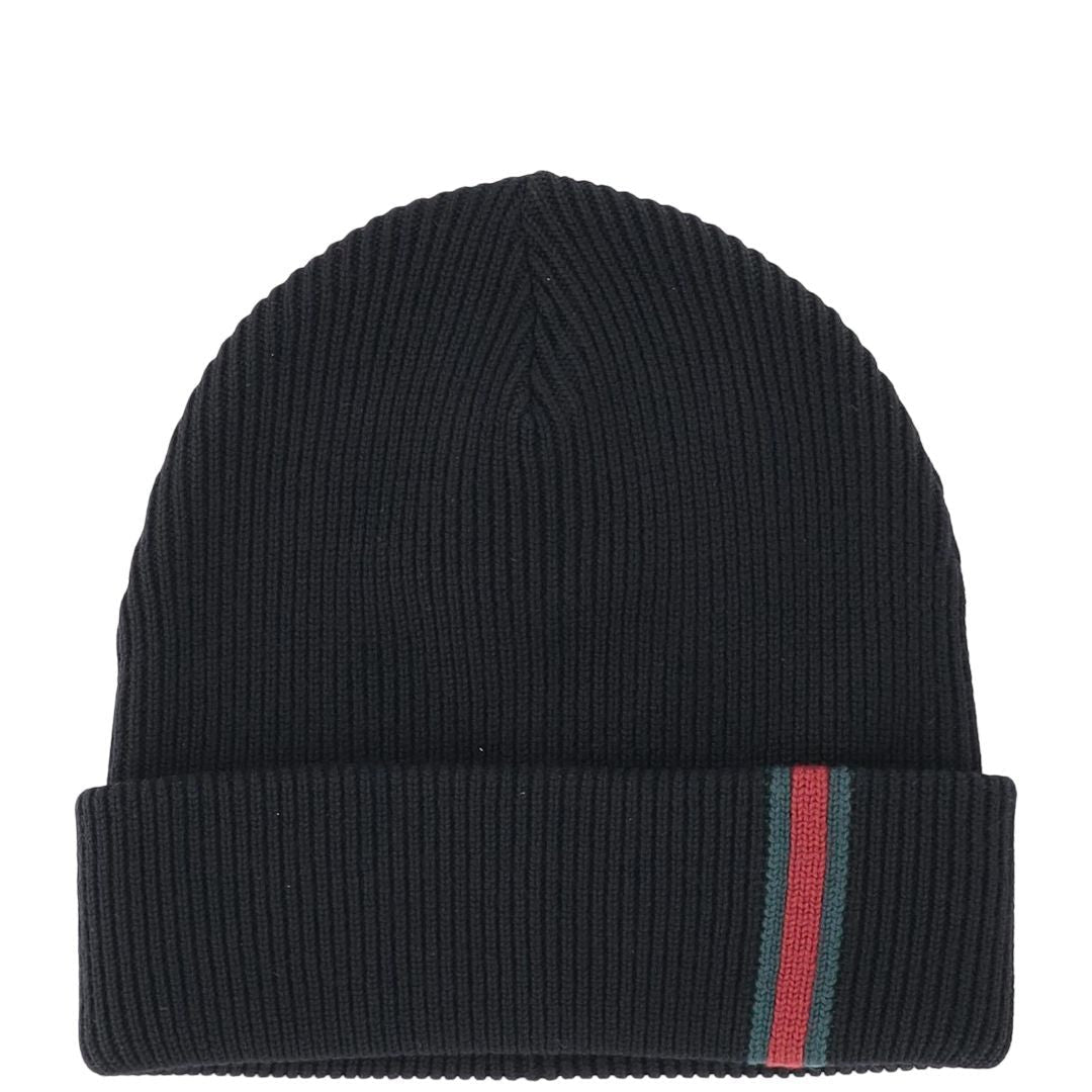 GUCCI Web Detail Wool Beanie for Men - Banlieue91 -