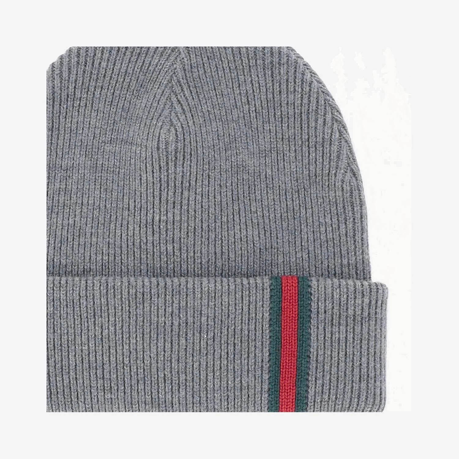 GUCCI Web Detail Wool Beanie for Men - Banlieue91 -