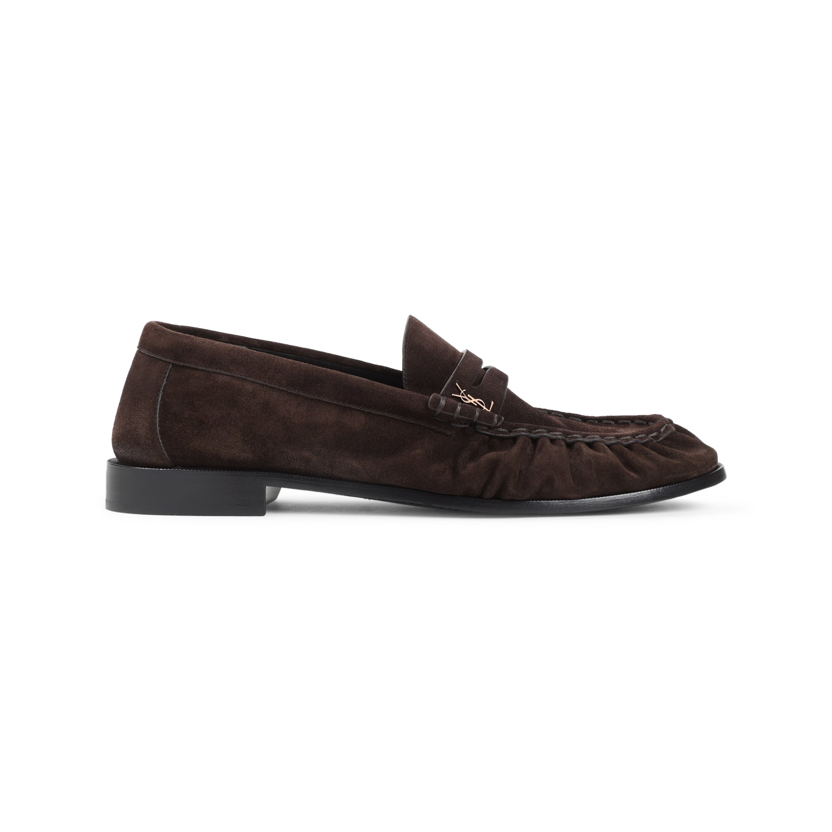 SAINT LAURENT Suede Loafers with Cassandre Detailing - Banlieue91 -