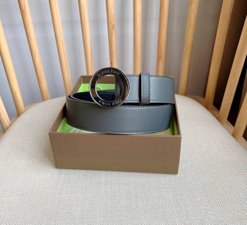 Burberry Leather Vintage Belt 'Grey' - Banlieue91