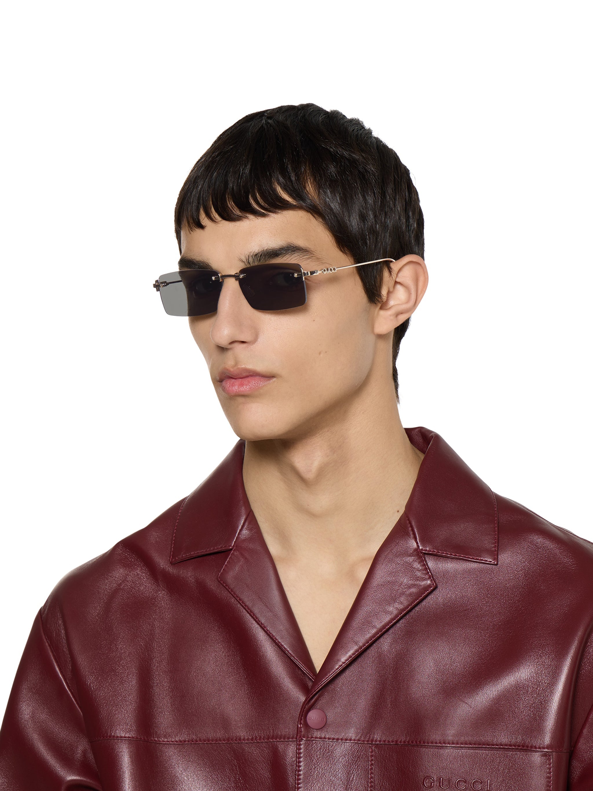 GUCCI Platinum Metal Sunglasses for Men - Banlieue91 -
