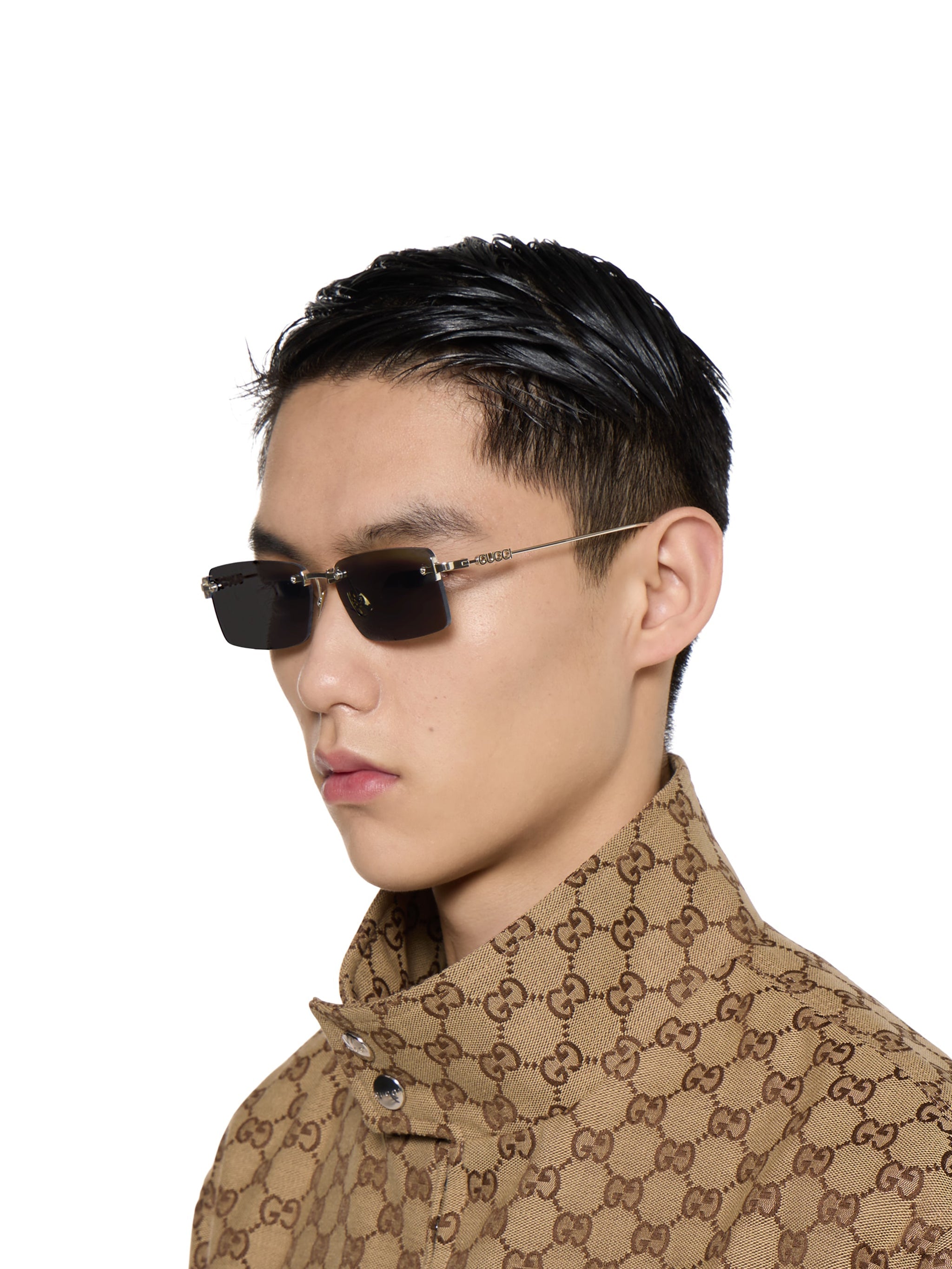 GUCCI Platinum Metal Sunglasses for Men - Banlieue91 -