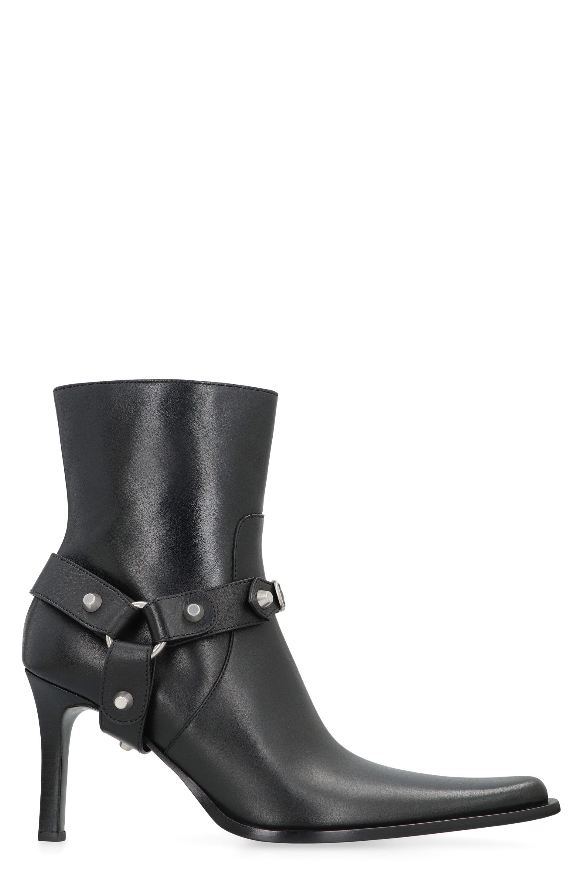 BALENCIAGA City Boots in Leather - 9cm Heel Height - Banlieue91 -