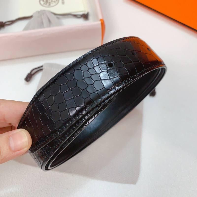 Hermes Men Gold Buckle Belt 'Black' - Banlieue91