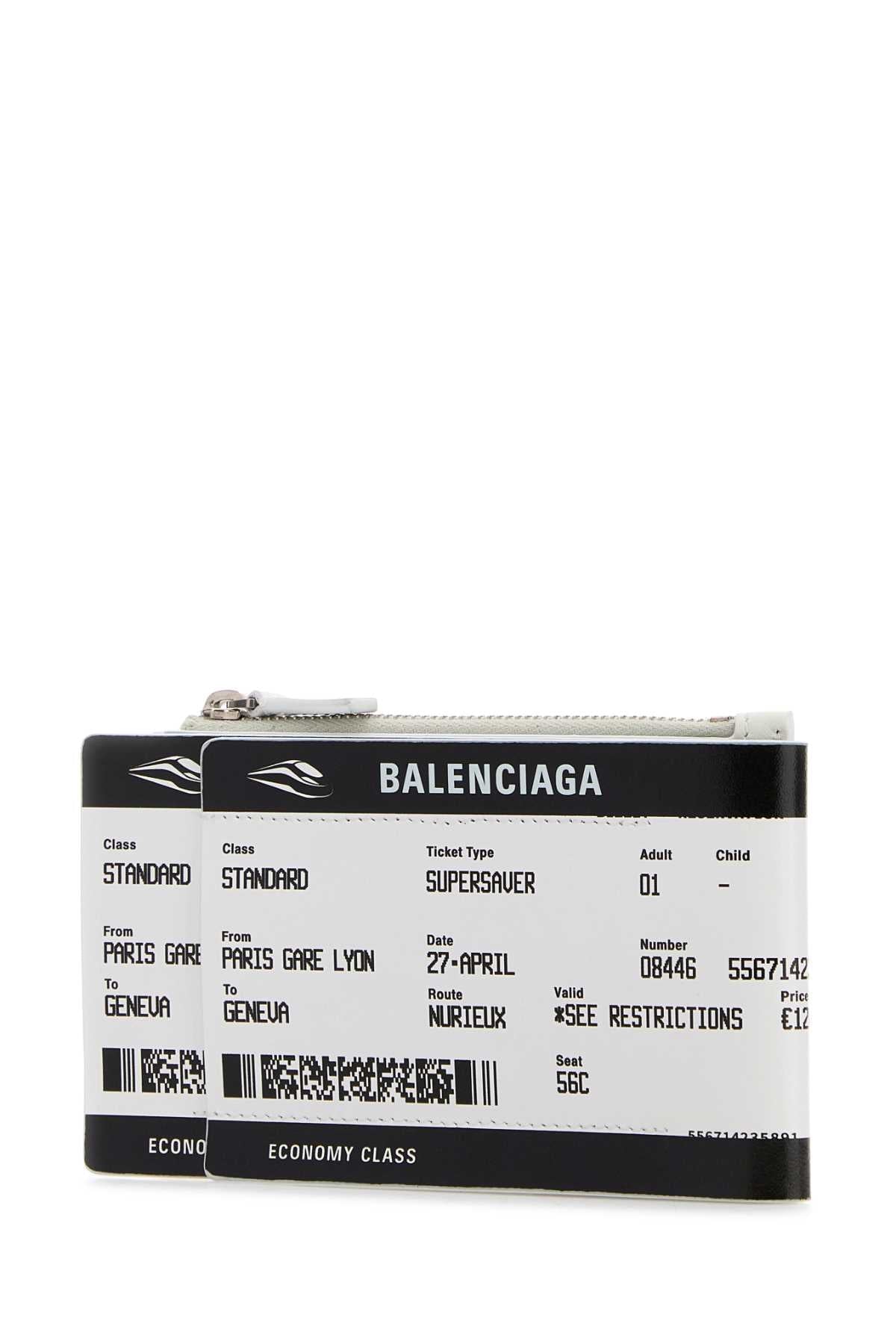 BALENCIAGA Printed Canvas Mini Passport Card Holder - Banlieue91 -