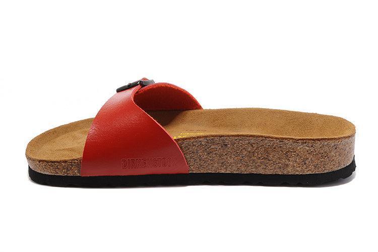 Birkenstock Women's Cherry Red Madrid Flat Sandals - Banlieue91